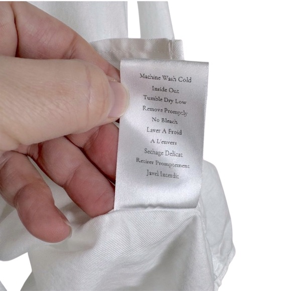 Frank & Eileen White Button Up Eileen Shirt Classic Minimalist Women's Size XL - Picture 7 of 7